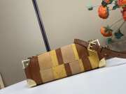 Uubags Louis Vuitton M29662 Side Trunk MM Bag Tan Calfskin Suede 23.5x16x8.5cm - 4