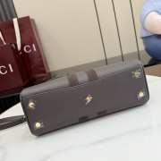 Uubags Gucci Borsetto medium boston bag in dark grey leather 28x15x10cm - 6