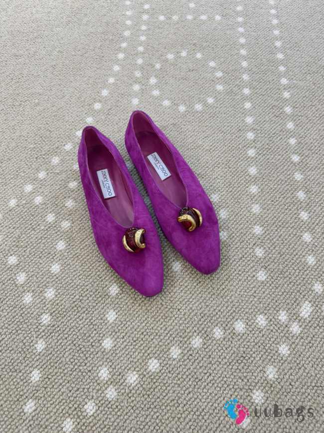 Uubags Jimmy Choo Margot Flat Violet Orchid Suede Flats In Violet Orchid - 1