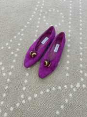 Uubags Jimmy Choo Margot Flat Violet Orchid Suede Flats In Violet Orchid - 6