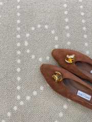 Uubags Jimmy Choo Margot Flat Dark Amber Suede Flats - 2