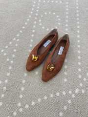 Uubags Jimmy Choo Margot Flat Dark Amber Suede Flats - 3