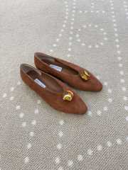 Uubags Jimmy Choo Margot Flat Dark Amber Suede Flats - 4