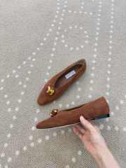 Uubags Jimmy Choo Margot Flat Dark Amber Suede Flats - 6