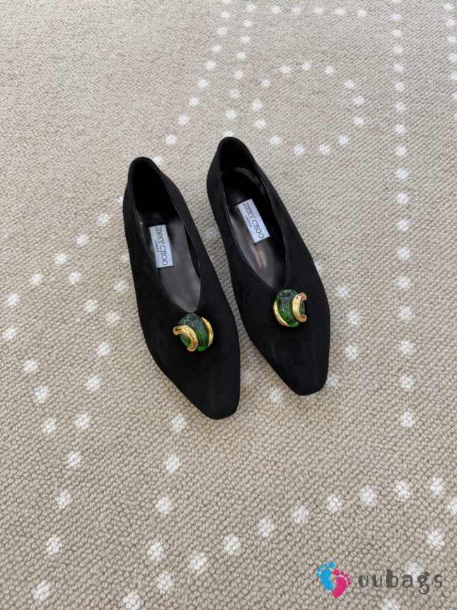 Uubags Jimmy Choo Margot Flat Black Suede Flats  - 1