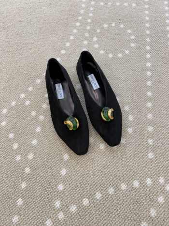 Uubags Jimmy Choo Margot Flat Black Suede Flats 