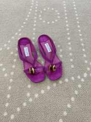 Uubags Jimmy Choo Emeri Stone 35 Violet Orchid Suede Sandals 3.5cm - 1