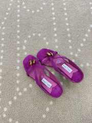 Uubags Jimmy Choo Emeri Stone 35 Violet Orchid Suede Sandals 3.5cm - 3