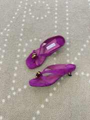 Uubags Jimmy Choo Emeri Stone 35 Violet Orchid Suede Sandals 3.5cm - 5