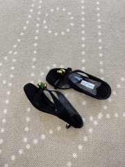 Uubags Jimmy Choo Emeri Stone 35 Black Suede Sandals 3.5cm - 2