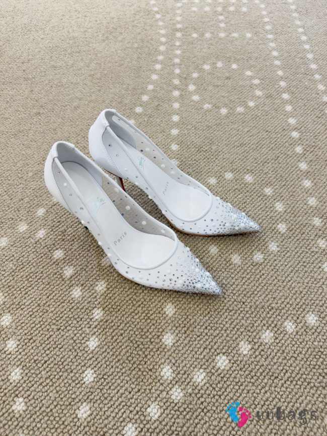 Uubags Christian Louboutin Miss Z Degrastrass Perla 10cm Pumps Silver - 1