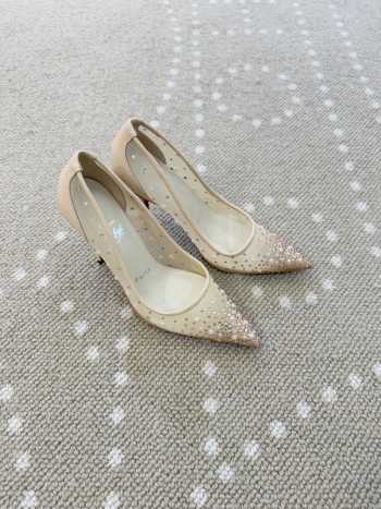 Uubags Christian Louboutin Miss Z Degrastrass Perla 10cm Pumps Light Silk