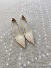 Uubags Christian Louboutin Miss Z Degrastrass Perla 10cm Pumps Light Silk - 2