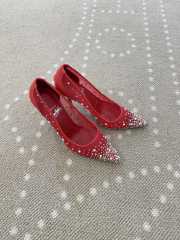 Uubags Christian Louboutin Miss Z Degrastrass Perla 10cm Pumps Red - 1