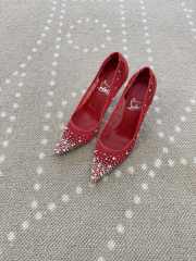 Uubags Christian Louboutin Miss Z Degrastrass Perla 10cm Pumps Red - 3