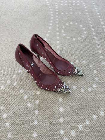 Uubags Christian Louboutin Miss Z Degrastrass Perla 10cm Pumps Deep Merlot