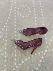 Uubags Christian Louboutin Miss Z Degrastrass Perla 10cm Pumps Deep Merlot - 4