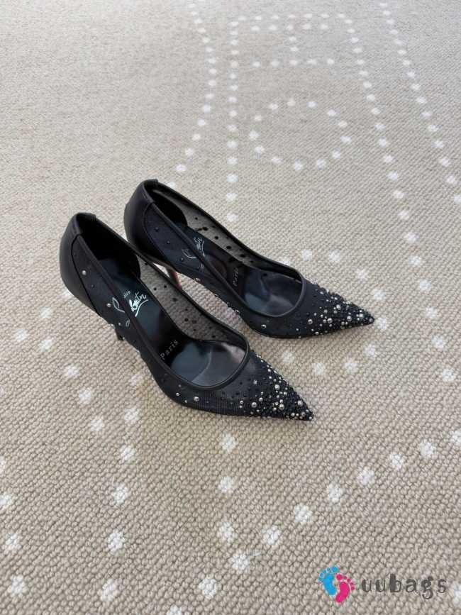 Uubags Christian Louboutin Miss Z Degrastrass Perla 10cm Pumps Black - 1