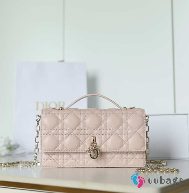 Uubags My Dior Mini Bag Powder Beige Cannage Lambskin 21x11.5x4.5cm - 1