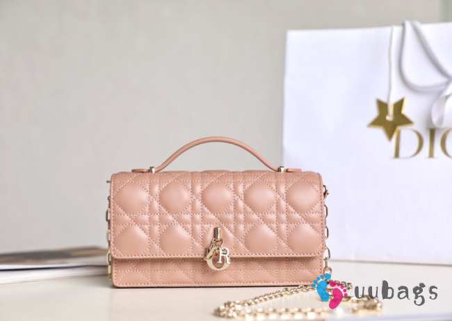 Uubags My Dior Mini Bag Rose des Vents Cannage Lambskin 21x11.5x4.5cm - 1