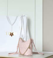 Uubags Dior Diorling Mini Bag Soupir Pink Macrocannage Lambskin 18x16.5x6cm - 5