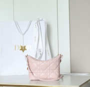 Uubags Dior Diorling Mini Bag Soupir Pink Macrocannage Lambskin 18x16.5x6cm - 4