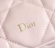 Uubags Dior Diorling Mini Bag Soupir Pink Macrocannage Lambskin 18x16.5x6cm - 2