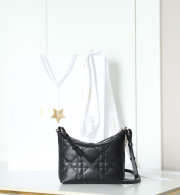 Uubags Dior Diorling Mini Bag Black Macrocannage Lambskin 18x16.5x6cm - 5