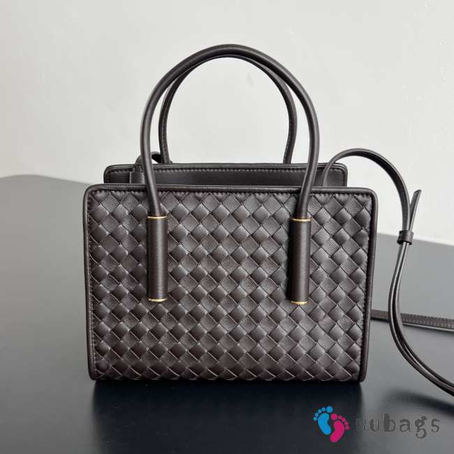 Uubags Dior Baby Barbara Tote Bag In Espresso 21.5x15x12cm - 1