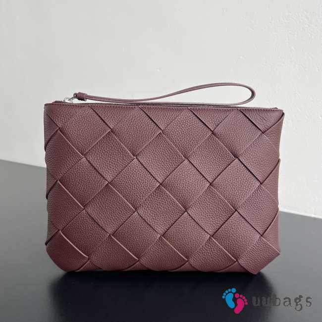 Uubags Bottega Veneta Diago Large Pouch In Deep Mahogany 33x23x2cm - 1
