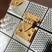 Uubags Louis Vuitton M29750 Tile Trunk Bag Silver Mirror Canvas Material 9x9x9cm - 2