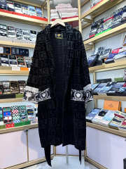 Uubags I Love Baroque bathrobe robes and wrap belt black/grey - 6