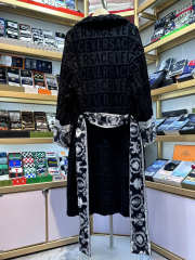 Uubags I Love Baroque bathrobe robes and wrap belt black/grey - 3