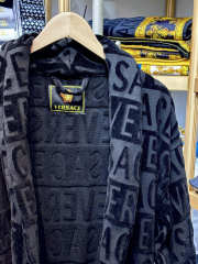 Uubags I Love Baroque bathrobe robes and wrap belt black/grey - 2