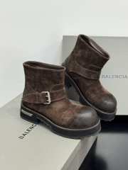Uubags Balenciaga Venom mini bootie in light espresso waxed suede calfskin 2cm - 6