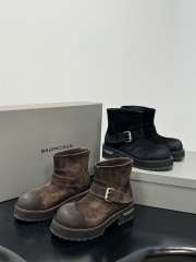 Uubags Balenciaga Venom mini bootie in light espresso waxed suede calfskin 2cm - 5
