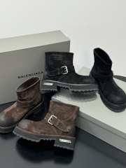 Uubags Balenciaga Venom mini bootie in light espresso waxed suede calfskin 2cm - 4