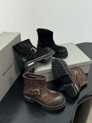 Uubags Balenciaga Venom mini bootie in light espresso waxed suede calfskin 2cm - 3