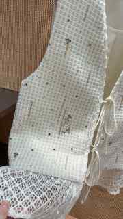 Uubags Chanel White Tweed Embellished Vest with Lace Hem - 3