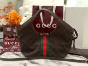 Uubags Gucci Giglio small tote bag in dark brown GG canvas 25x20x15cm - 6