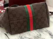Uubags Gucci Giglio small tote bag in dark brown GG canvas 25x20x15cm - 5