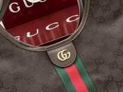 Uubags Gucci Giglio small tote bag in dark brown GG canvas 25x20x15cm - 3