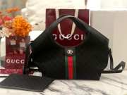 Uubags Gucci Giglio small tote bag in black GG canvas 25x20x15cm - 1
