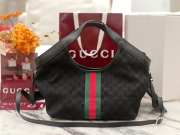 Uubags Gucci Giglio small tote bag in black GG canvas 25x20x15cm - 5