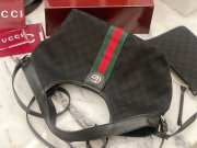 Uubags Gucci Giglio small tote bag in black GG canvas 25x20x15cm - 2