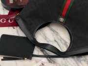 Uubags Gucci Giglio large tote bag in black GG canvas 60x47x16cm - 5