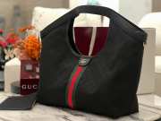 Uubags Gucci Giglio large tote bag in black GG canvas 60x47x16cm - 4