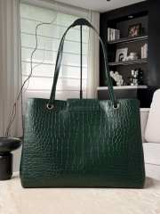 Uubags Chanel Large Tote Bag Crocodile Embossed Calfskin & Gold-Tone Metal In Dark Green 36x46x20cm - 5