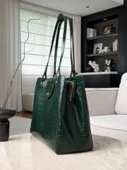 Uubags Chanel Large Tote Bag Crocodile Embossed Calfskin & Gold-Tone Metal In Dark Green 36x46x20cm - 6