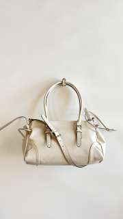 Uubags Prada Karin medium antiqued leather tote bag in chalk white 32x17.5x10.5cm - 6